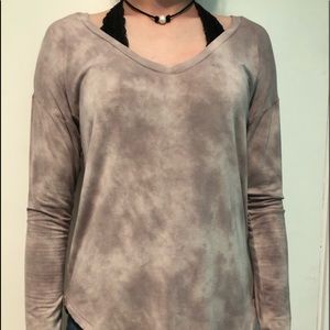 american eagle long sleeve tie dye top